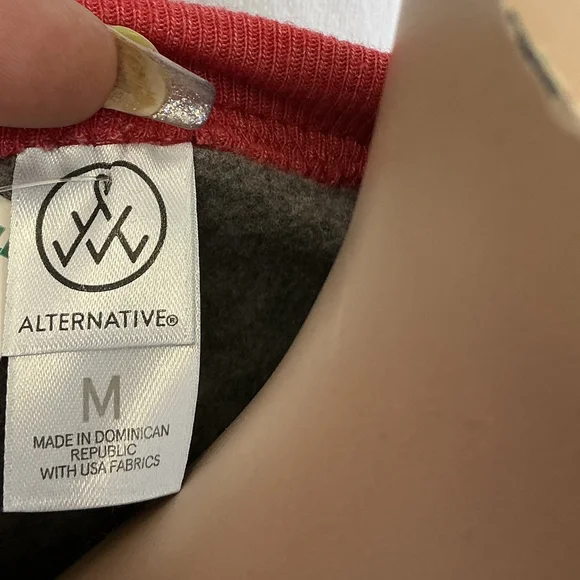 Alternative Red and Navy Women's Sweater - Picture 2 of 4